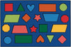 Carpets For Kids Color Shapes Value Educational Rug, Rectangle