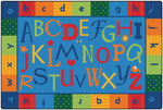 Carpets For Kids KIDSoft Alphabet Around Literacy Learning Rug, Rectangle