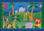 Carpets for Kids Alphabet Jungle Playroom Learning Rug, Rectangle
