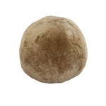 Short Wool Sheepskin Ball Cushion – Natural Shearling Accent Pillow 11" by Auskin