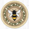 Rustic Bee Happy Braided Jute Round Chair Pad – Farmhouse Dining Accent
