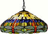 Chloe Lighting Scarlet 3-Light Tiffany-Style Pendant – Dragonfly Design