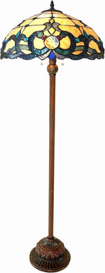 Chloe Lighting CH18043IV18-FL2 Doutzen Tiffany-style 2 Light Victorian Floor Lamp 18`` Shade