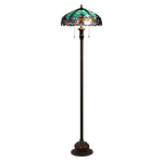 Chloe Lighting CH18780VG18-FL2 Liaison Tiffany-style 2 Light Victorian Floor Lamp 18`` Shade