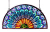 Chloe Lighting CH1P046GP35-GPN Regal Eudora Tiffany-Style Peacock Feather Glass Window Panel 35x18