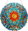 Chloe Lighting Blossom Tiffany-Glass Round Window Panel 21" Wide