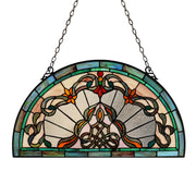 Chloe Lighting CH1P442GV24-GPN Victorian Copper-Foiled Black Window Panel