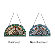 Chloe Lighting CH1P442GV24-GPN Victorian Copper-Foiled Black Window Panel