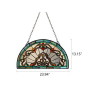 Chloe Lighting CH1P442GV24-GPN Victorian Copper-Foiled Black Window Panel