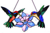 Chloe Lighting CH1P736BA18-GPN Nectar Tiffany-Glass Hummingbirds Window Panel 18`` Wide