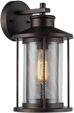 Chloe Lighting CH22071RB14-OD1 Crichton Transitional 1 Light Rubbed Bronze Outdoor Wall Sconce 14`` Tall