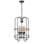 Chloe Lighting CH2D102RB16-UP5 Ironclad Industrial-Style 5 Light Rubbed Bronze Ceiling Pendant 16`` Wide