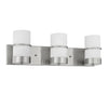 Chloe Lighting CH2R001BN23-BL3 Penelope Contemporary 3 Light Brushed Nickel Bath Vanity Light Etched White Glass 23`` Wide