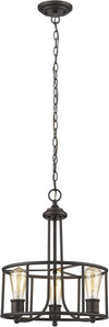 Transitional Bronze Pendant Light – Chloe Elissa 3-Light Ceiling Fixture