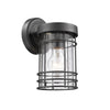 Chloe Lighting Jefferson Outdoor Wall Sconce – 9″ Textured Black with Seeded Glass
