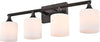 Chloe Lighting Jane Contemporary 4 Light Rubbed Bronze Bath Vanity Fixture 29" Width