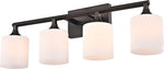 Chloe Lighting Jane Contemporary 4 Light Rubbed Bronze Bath Vanity Fixture 29" Width