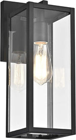 Chloe Lighting CH2S202BK14-OD1 Richard Transitional 1 Light Textured Black Outdoor Wall Sconce 14`` Height