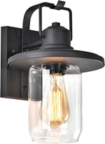 Chloe Lighting CH2S213BK12-OD1 Christopher Transitional 1 Light Textured Black Outdoor Wall Sconce 12`` Height