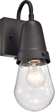 Jeffree Rubbed Bronze Outdoor Wall Sconce – 13″ Downlight Accent