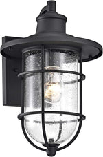 Chloe Lighting CH2S298BK14-OD1 Markus Transitional 1 Light Textured Black Outdoor Wall Sconce 14`` Height