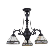 Chloe Lighting CH31315IM21-DC3 Aston Tiffany-style Mission Stained Glass Mini Chandelier 20.5