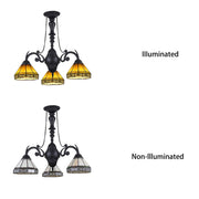 Chloe Lighting CH31315IM21-DC3 Aston Tiffany-style Mission Stained Glass Mini Chandelier 20.5