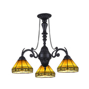 Chloe Lighting CH31315IM21-DC3 Aston Tiffany-style Mission Stained Glass Mini Chandelier 20.5