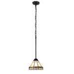 Chloe Lighting Belle Mission-Style 1 Light Mini Pendant Ceiling Fixture 8"