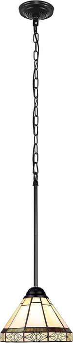 Chloe Lighting Belle Mission-Style 1 Light Mini Pendant Ceiling Fixture 8"