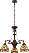 Chloe Lighting CH32825DB24-DC3 Anisoptera Purity3-Light Mini Chandelier 24"