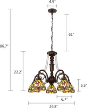 Chloe Lighting CH32825DB27-DC5 ANISOPTERA Purity 5-Light  Dark Bronze Finish Large Chandelier 27