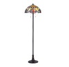 Chloe Lighting CH33313VI18-FL2 Cooper Tiffany-style 2 Light Victorian Floor Lamp 18`` Shade