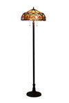 Sunny Tiffany‑Style Floral Floor Lamp – 18″ Stained-Glass Shade by Chloe Lighting