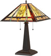 Chloe Lighting CH35550MM16-TL2 Nathan Tiffany-style 2 Light Mission Table Lamp 16" Shade