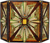 Chloe Lighting CH3F359MR45-GFS Innes Tiffany-Style 3pcs Folding Mission Fireplace Screen 45`` Wide