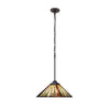 Ceiling Pendant – Tiffany Style Mission Stained Glass with 1 Light Fixture for Indoor Spaces 20"W by Chloe Lighting