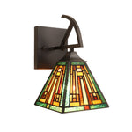Wall Sconce Light – Tiffany Style Mission Stained Glass with 1 Light Fixture for Indoor Lighting 11"H by Chloe Lighting