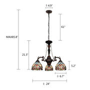 Chloe Lighting CH3T381VB24-DC3 GRENVILLE Victorian-style Dark Bronze 3-light Mini Chandelier 24