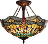 Chloe Lighting Ch3t471gd16-Uf2 Empress Tiffany-Style Dark Bronze 2 Light Semi-Flush Ceiling Light 16" Wide