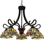 Chloe Lighting CH3T471GD27-DD5 Empress Dragonfly Tiffany-Style Dark Bronze 5 Light Large Chandelier 27" Wide