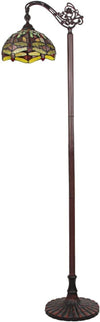 Chloe Lighting Empress Dragonfly Tiffany-Style Dark Bronze 1 Light Reading Floor Lamp 11" Wide