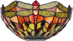Chloe Lighting CH3T471RD12-WS1 Empress Dragonfly Tiffany-Style Dark Bronze 1 Light Wall Sconce 12" Wide