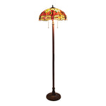 Chloe Lighting CH3T471RD18-FL2 "empress" Tiffany-Style Dragonfly 2 Light Floor Lamp 18" Shade