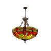 Chloe Lighting CH3T471RD18-UP3 Empress Dragonfly Tiffany-Style Dark Bronze 3 Light Inverted Pendant 18" Wide