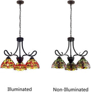 Chloe Lighting CH3T471RD24-DD3 EMPRESS Dragonfly Tiffany-Style Dark Bronze 3 Light Mini Chandelier 24
