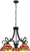 Chloe Lighting CH3T471RD27-DD5 Empress Dragonfly Tiffany-Style Dark Bronze 5 Light Large Chandelier 27" Wide