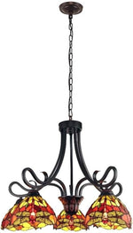 Chloe Lighting CH3T471RD27-DD5 Empress Dragonfly Tiffany-Style Dark Bronze 5 Light Large Chandelier 27" Wide