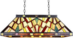 Chloe Lighting CH3T523BM28-IL3 VINCENT Mission Tiffany-Style 3 Light Island Pendant 28" Wide