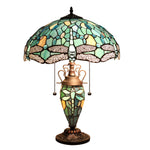 Chloe Lighting CH3T524GD16-DT3 Dragonfly Copper-Foiled Dark Bronze Double Lit Table Lamp
